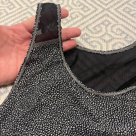 Lululemon Tank Top Women 10 Black White Sculpt II Racerback Mesh Lightweight Gym - Picture 5 of 5